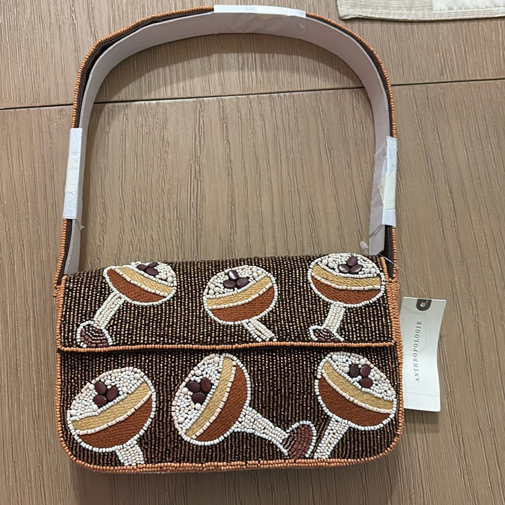 NWT Anthropologie Beaded Purse